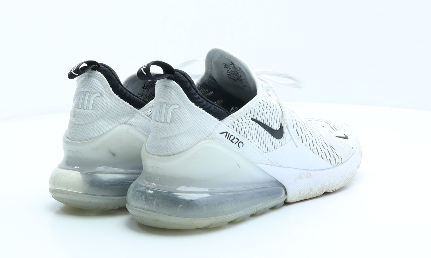 Nike Mens White Geometric Polyester Trainer UK 8.5 43 US 9.5 - Air Max 27C