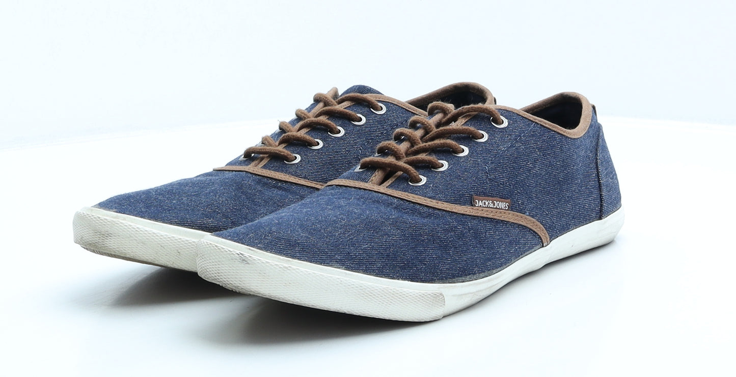 JACK & JONES Mens Blue Fabric Trainer UK 10 44 US 11