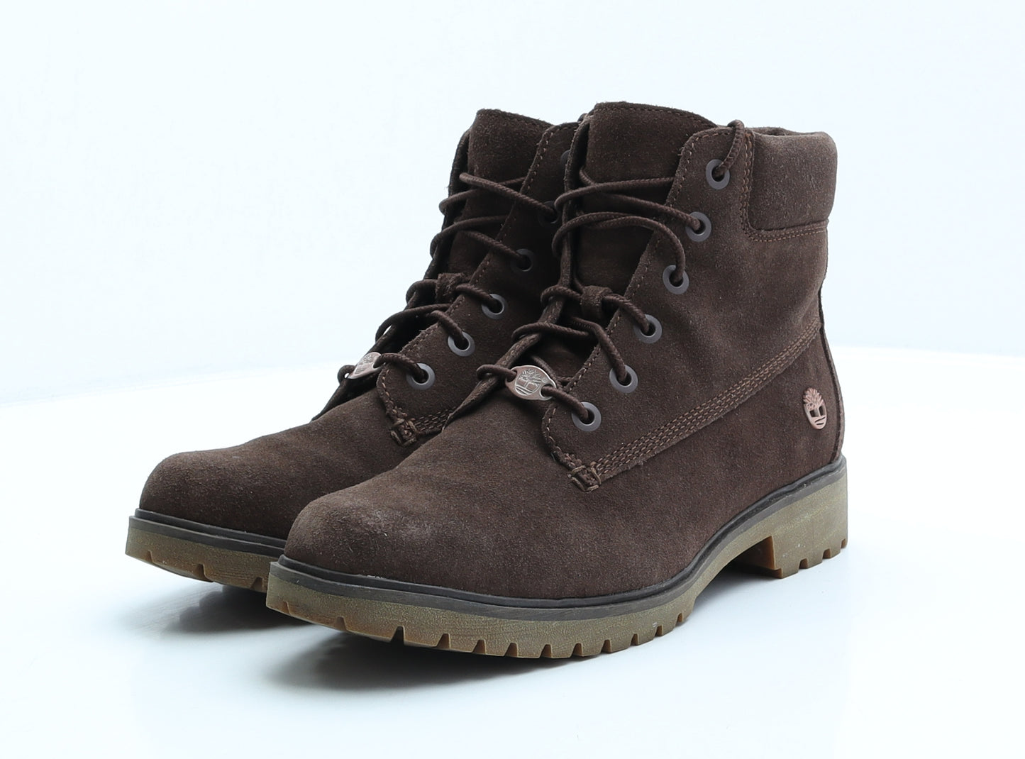 Timberland Womens Brown Leather Combat Boot UK 7 40 US 9