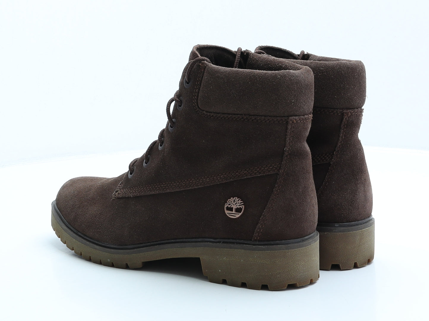 Timberland Womens Brown Leather Combat Boot UK 7 40 US 9