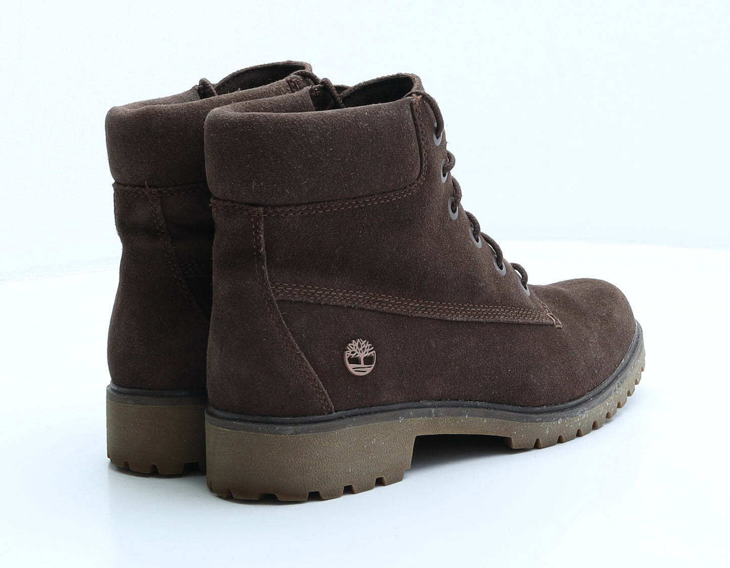 Timberland Womens Brown Leather Combat Boot UK 7 40 US 9