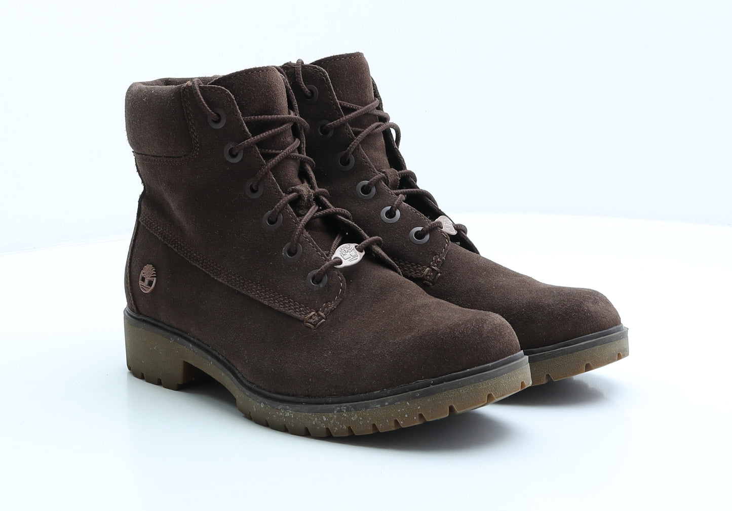 Timberland Womens Brown Leather Combat Boot UK 7 40 US 9