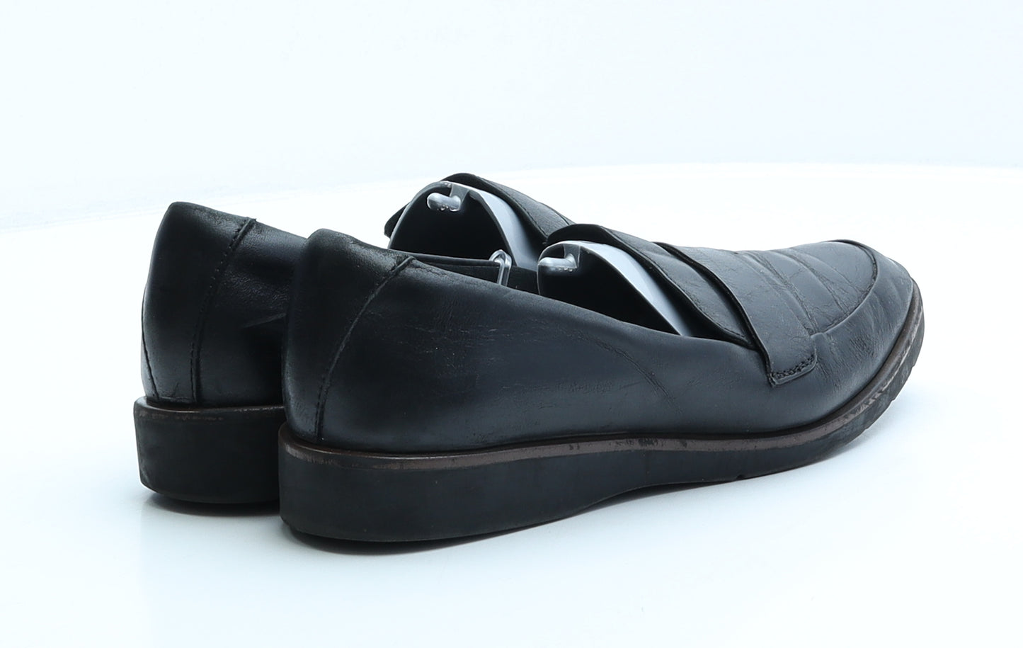 Marks and Spencer Womens Black Leather Loafer Flat UK 5.5