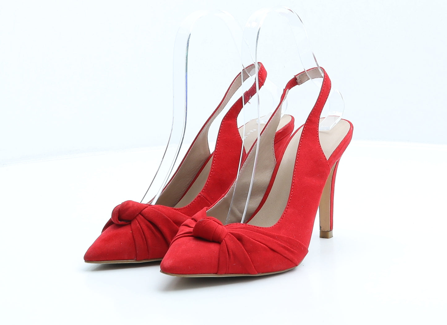 New Look Womens Red Polyester Slingback Heel UK 3 36