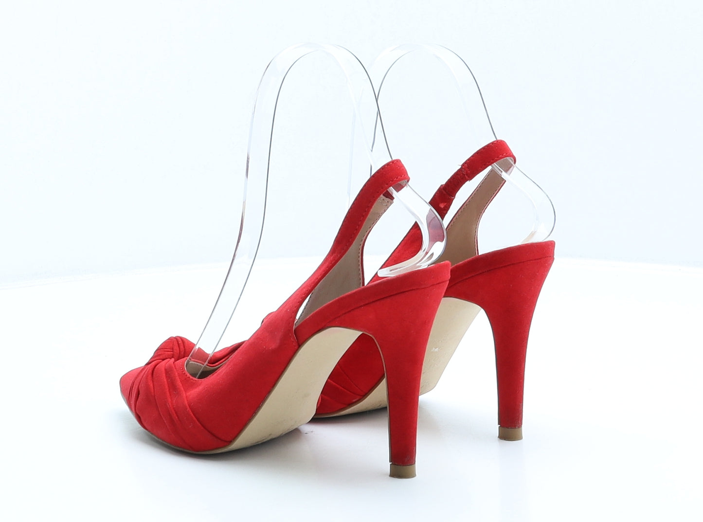 New Look Womens Red Polyester Slingback Heel UK 3 36