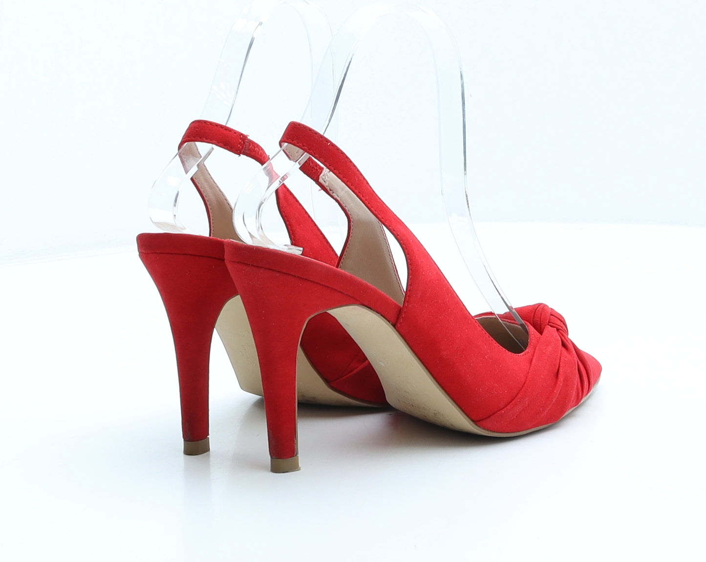 New Look Womens Red Polyester Slingback Heel UK 3 36