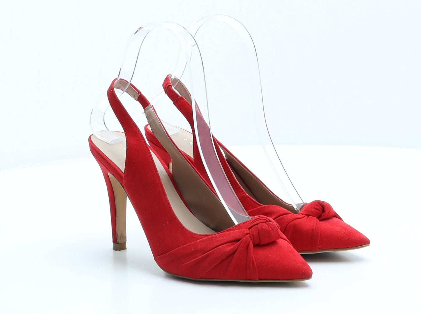 New Look Womens Red Polyester Slingback Heel UK 3 36