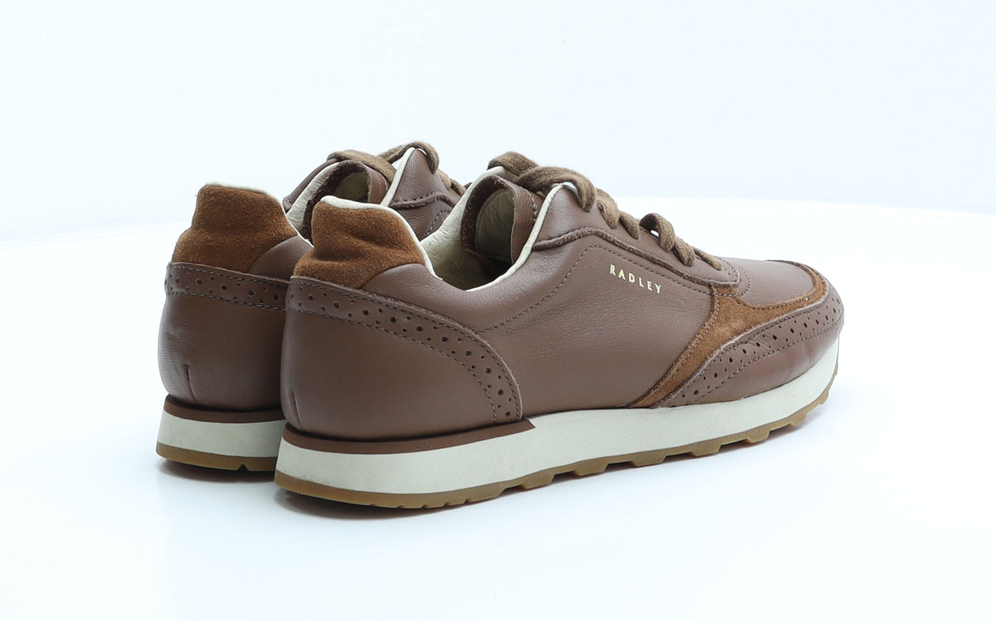 Bradley Womens Brown Leather Trainer UK 4 37 US 6