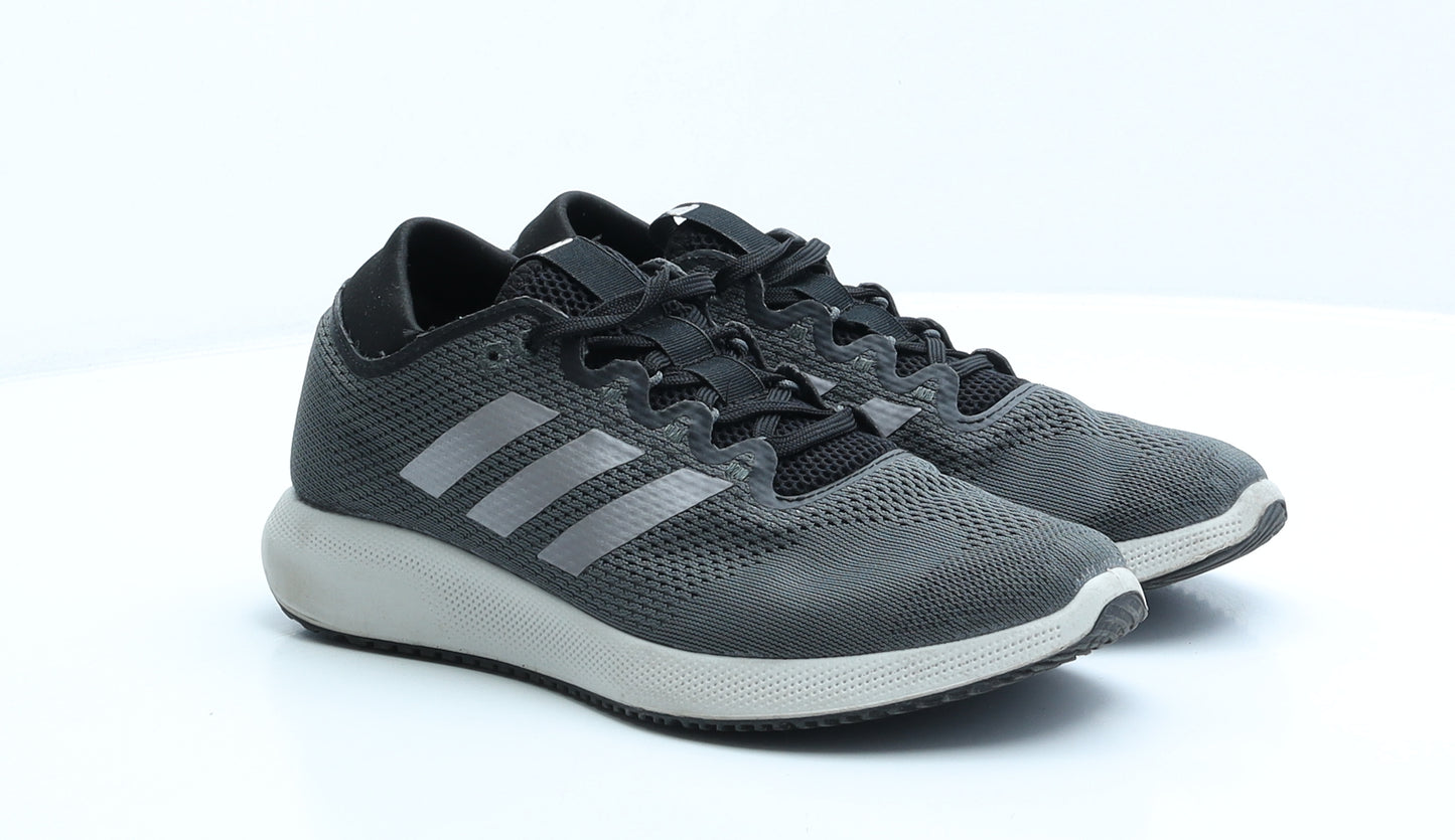adidas Mens Grey Striped Polyester Trainer UK 6 US 7.5