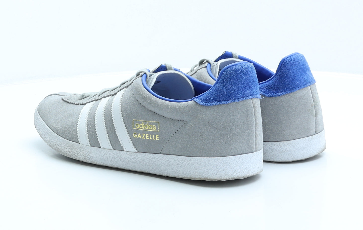 adidas Mens Grey Striped Polyester Trainer UK 10 US 10.5 - Gazelle