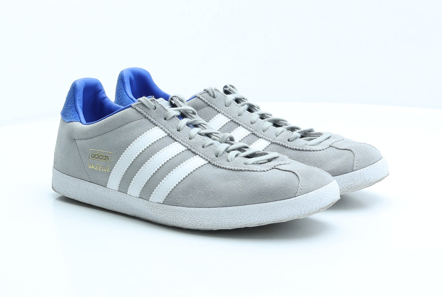 adidas Mens Grey Striped Polyester Trainer UK 10 US 10.5 - Gazelle