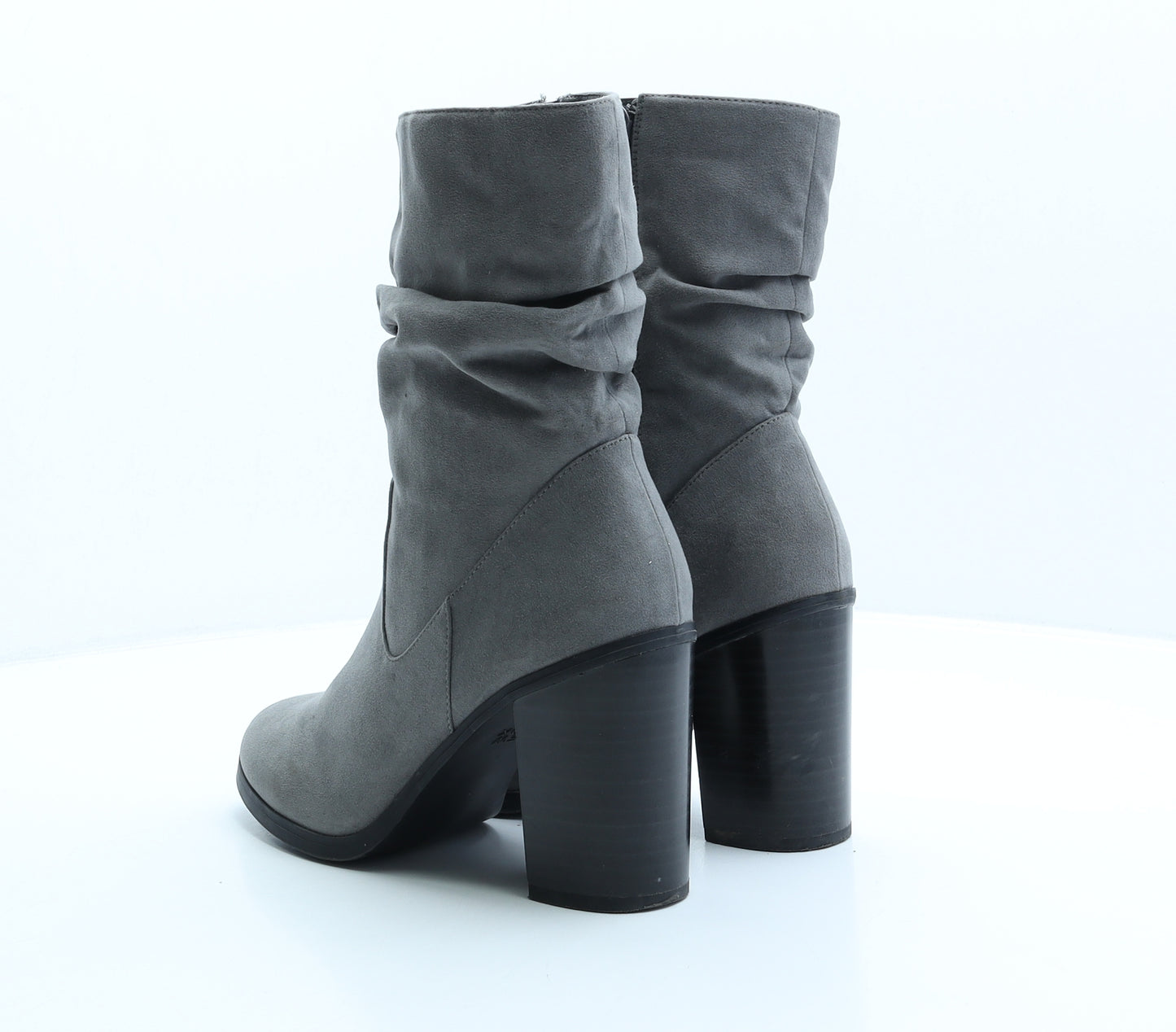 New Look Womens Grey Polyester Bootie Boot UK 7 40