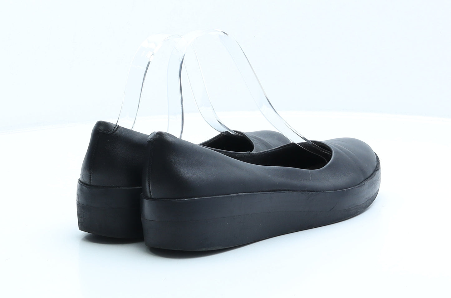 Clarks Womens Black Leather Ballet Casual UK 4.5 37.5 7