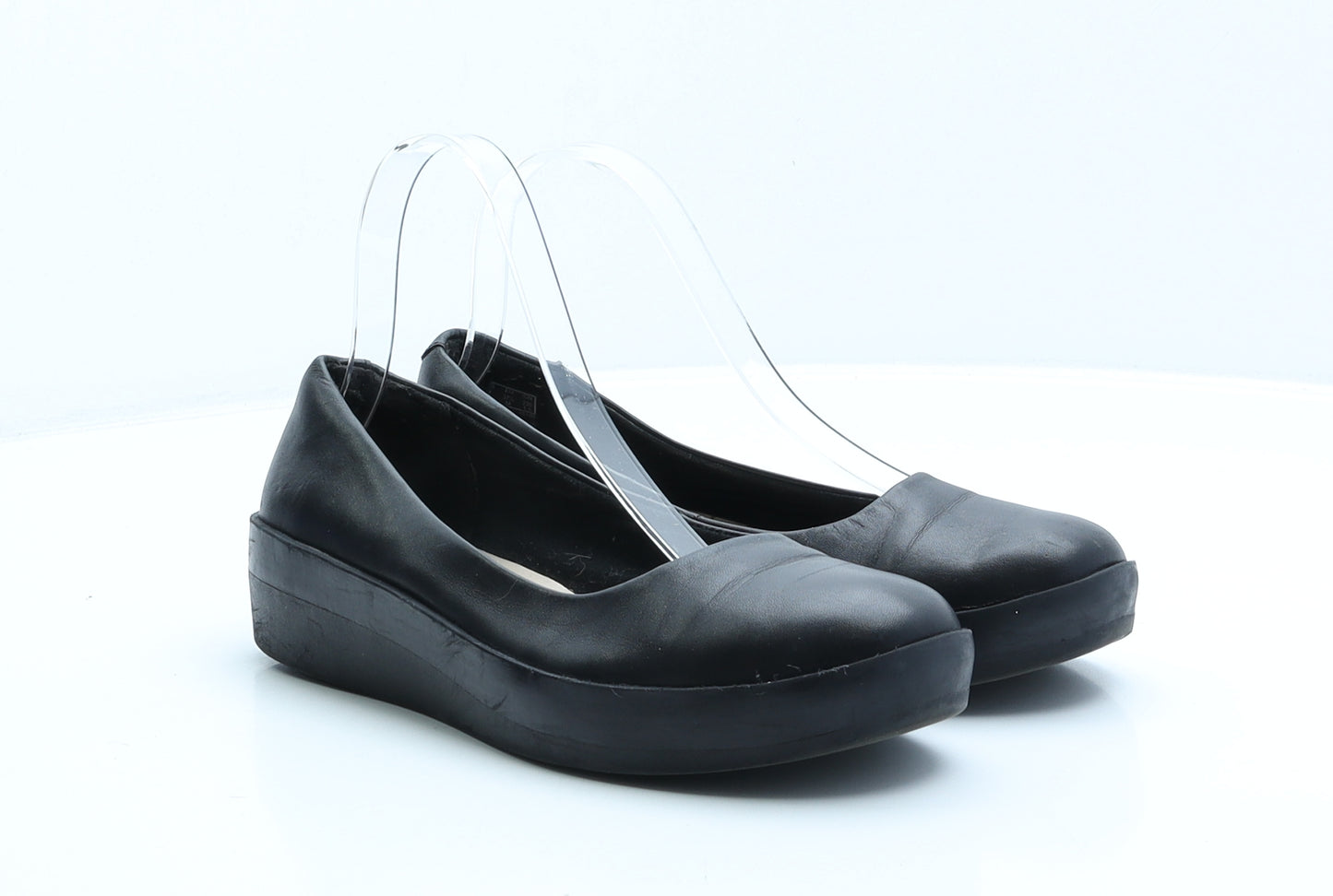 Clarks Womens Black Leather Ballet Casual UK 4.5 37.5 7