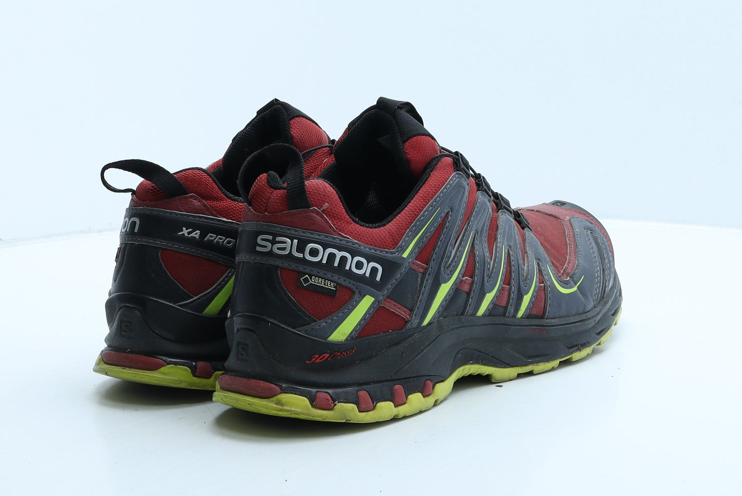 Salomon Mens Red Colourblock Leather Trainer UK 10 44.5