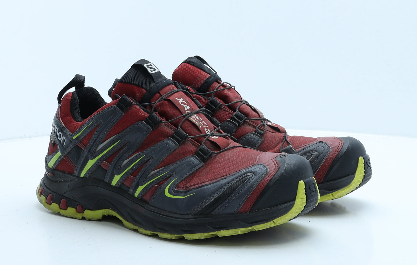 Salomon Mens Red Colourblock Leather Trainer UK 10 44.5