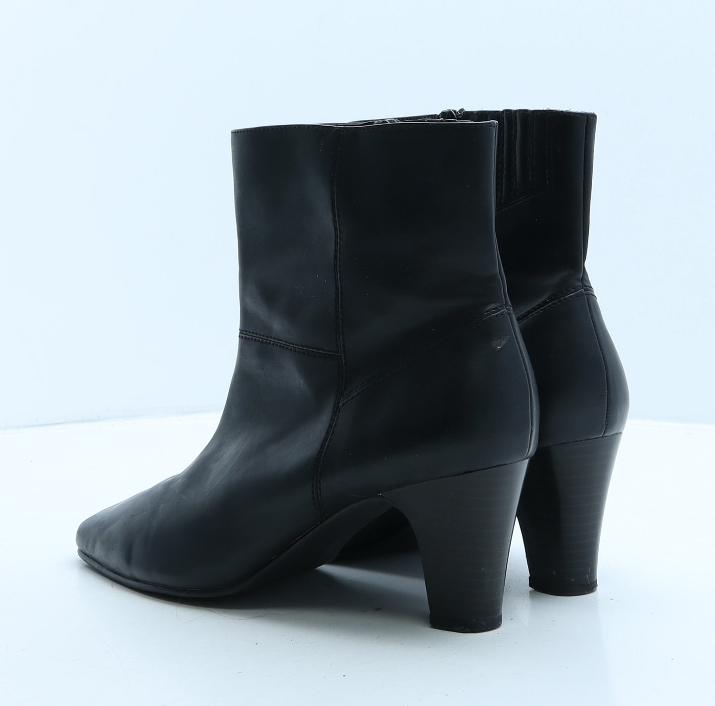 FlexiSole Womens Black Leather Bootie Boot UK 7