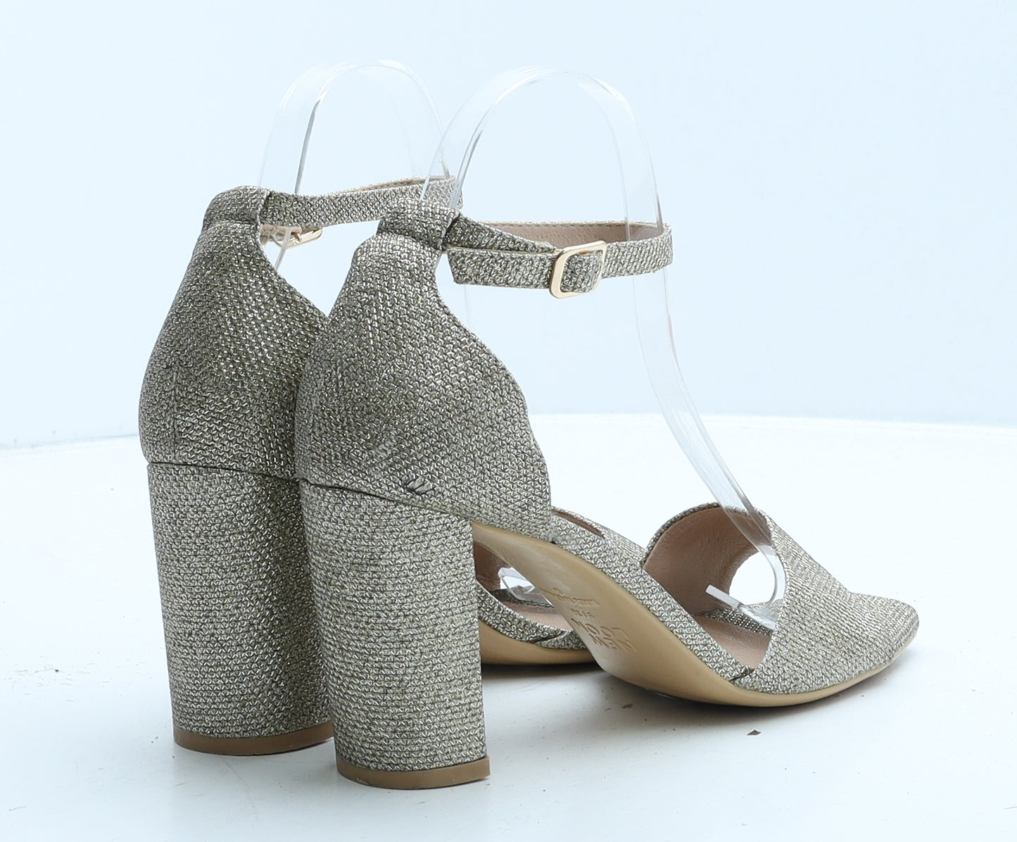 New Look Womens Gold Synthetic Strappy Heel UK 5 38
