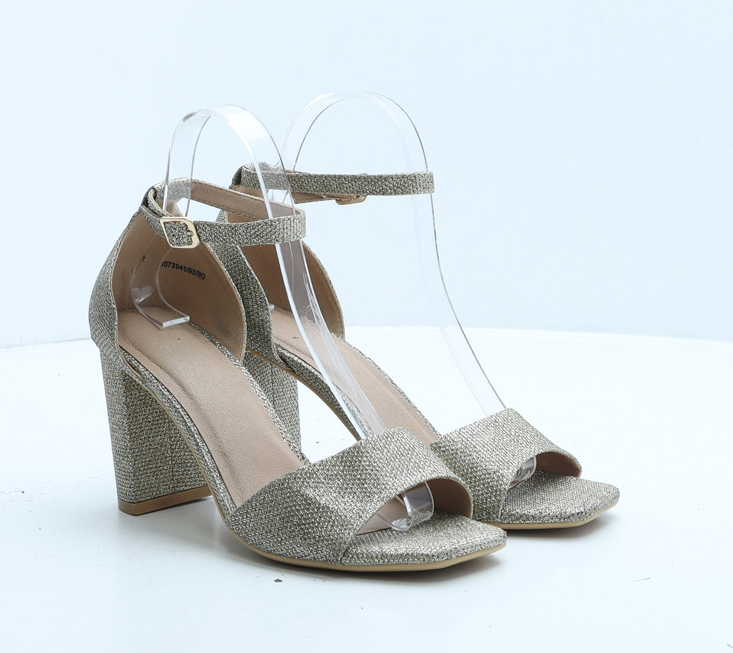 New Look Womens Gold Synthetic Strappy Heel UK 5 38