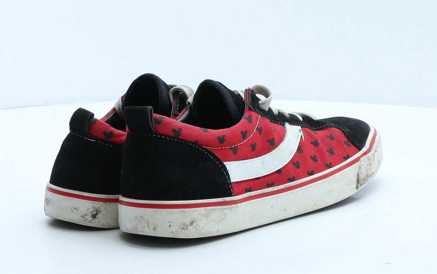 Disney Womens Red Colourblock Fabric Trainer UK 5 38 - Mickey Mouse