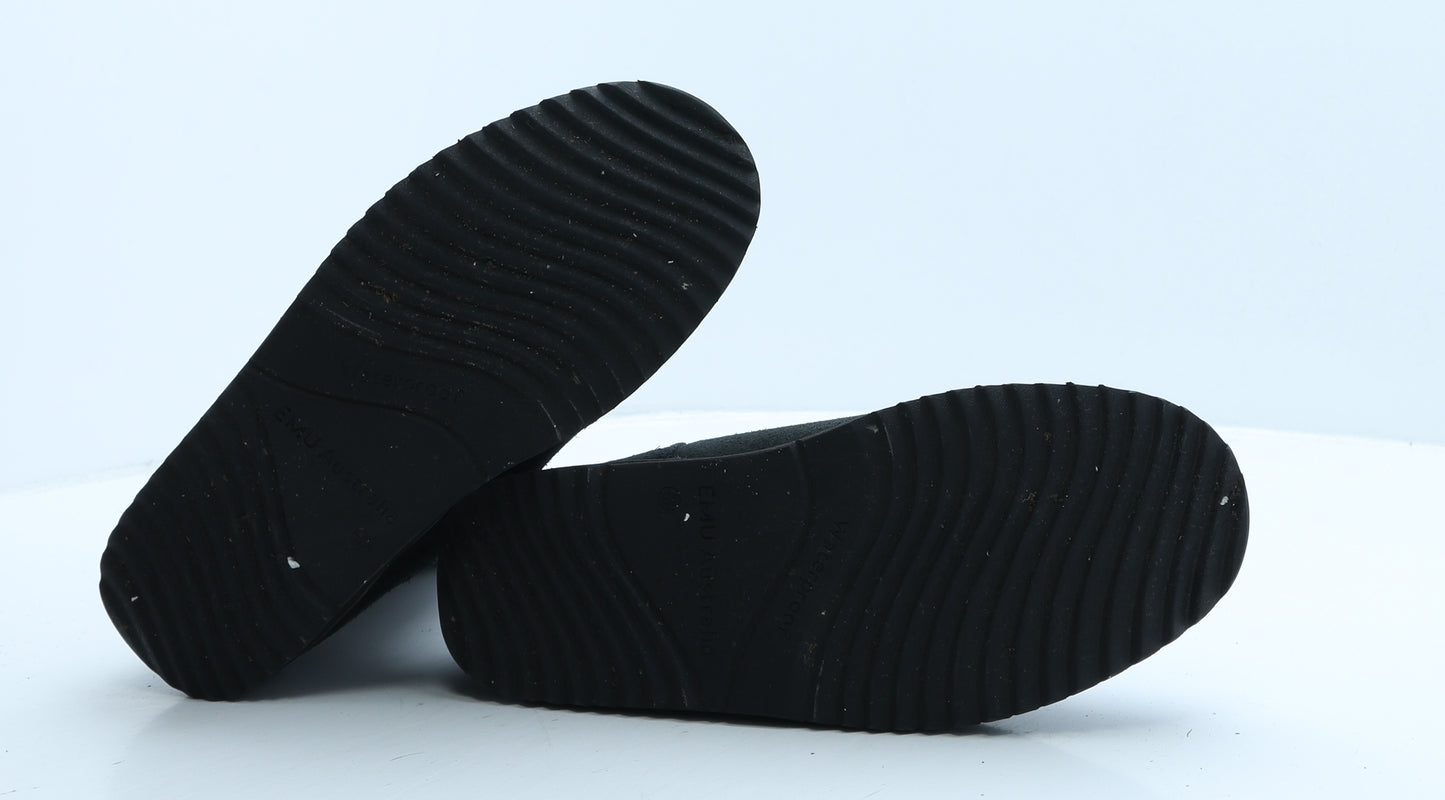 EMU Australia Womens Black Leather Snow Boot Boot UK 8