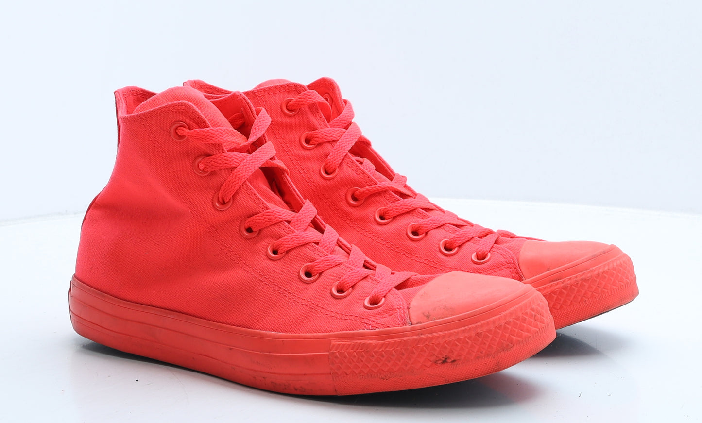 Converse Mens Pink Fabric Trainer UK 11 45 - Neon