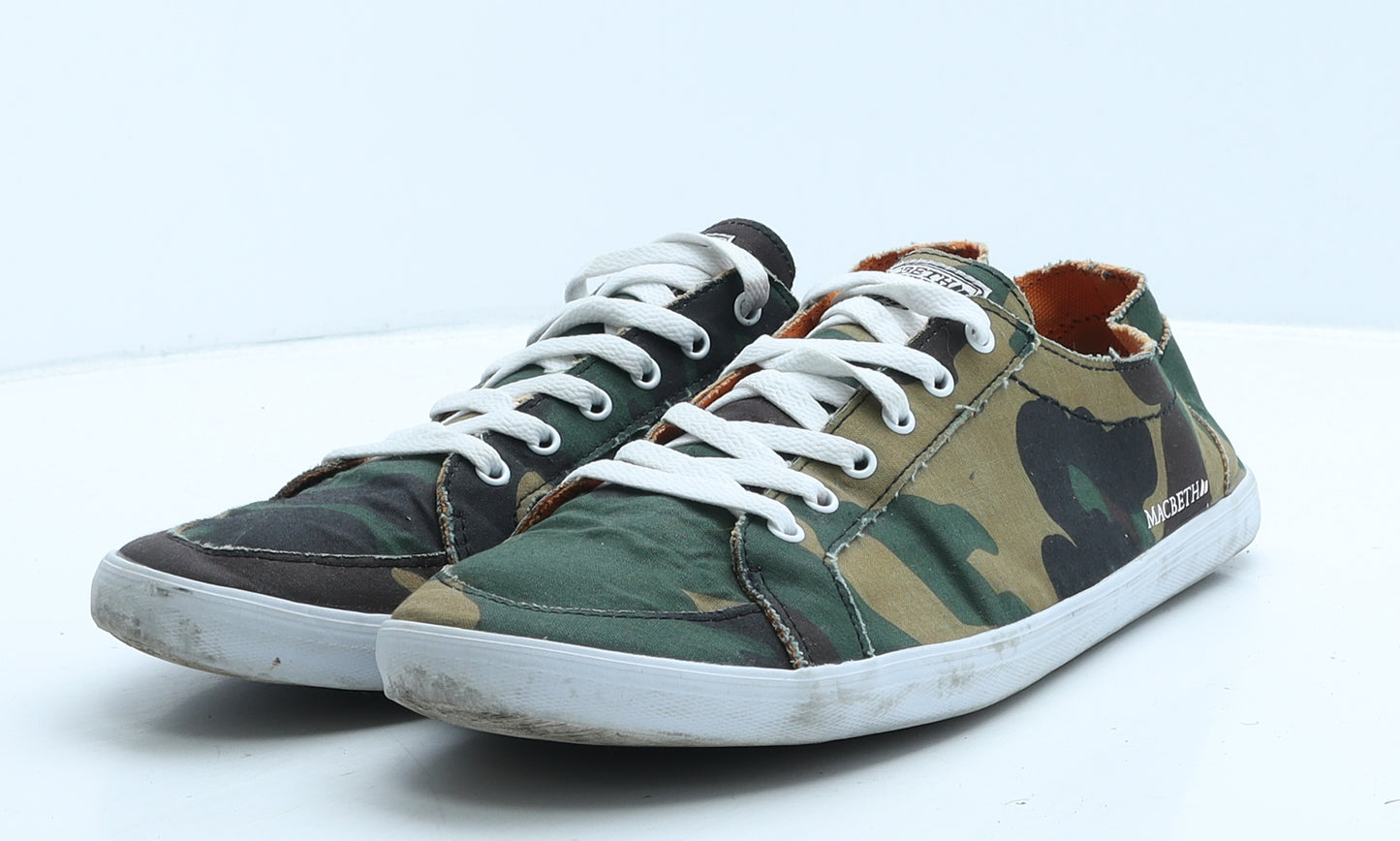 Macbeth Mens Green Camouflage Fabric Trainer UK 11 46