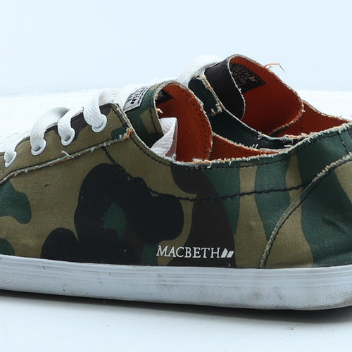 Macbeth Mens Green Camouflage Fabric Trainer UK 11 46