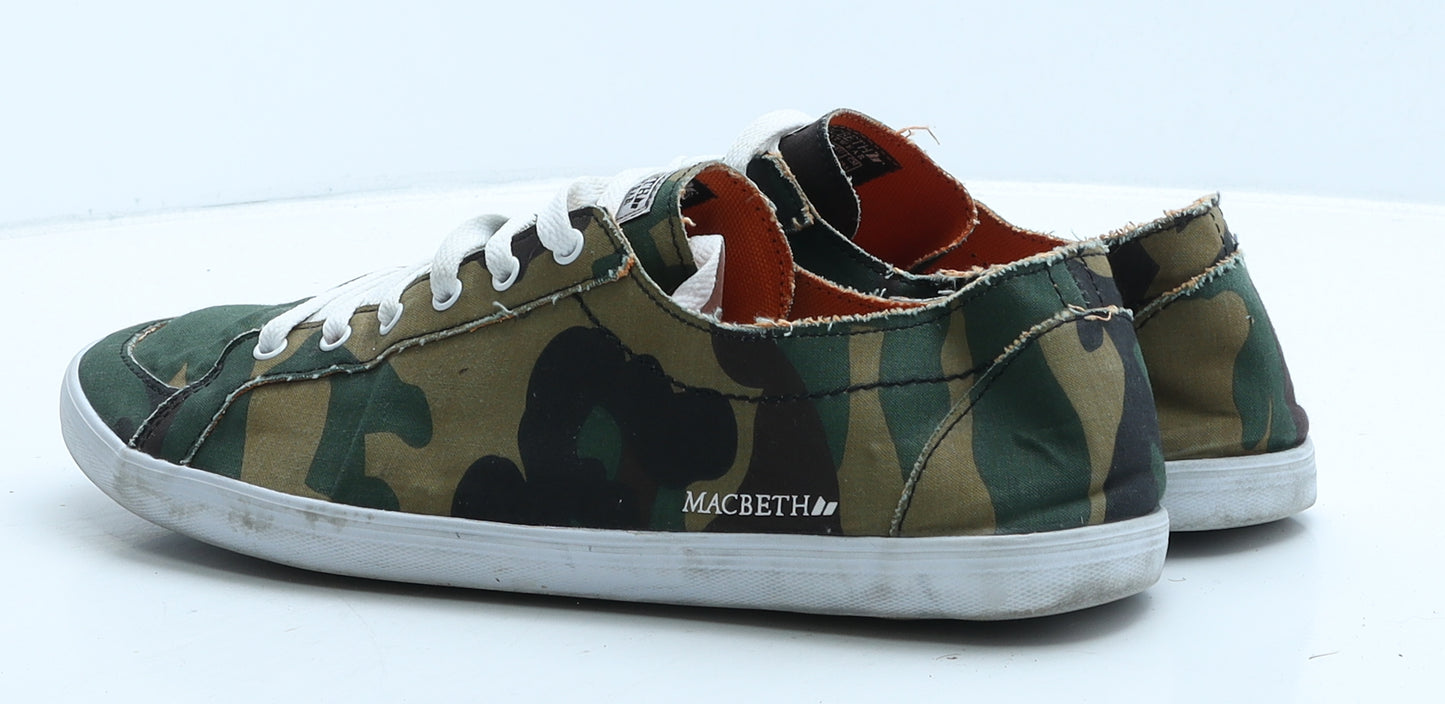 Macbeth Mens Green Camouflage Fabric Trainer UK 11 46