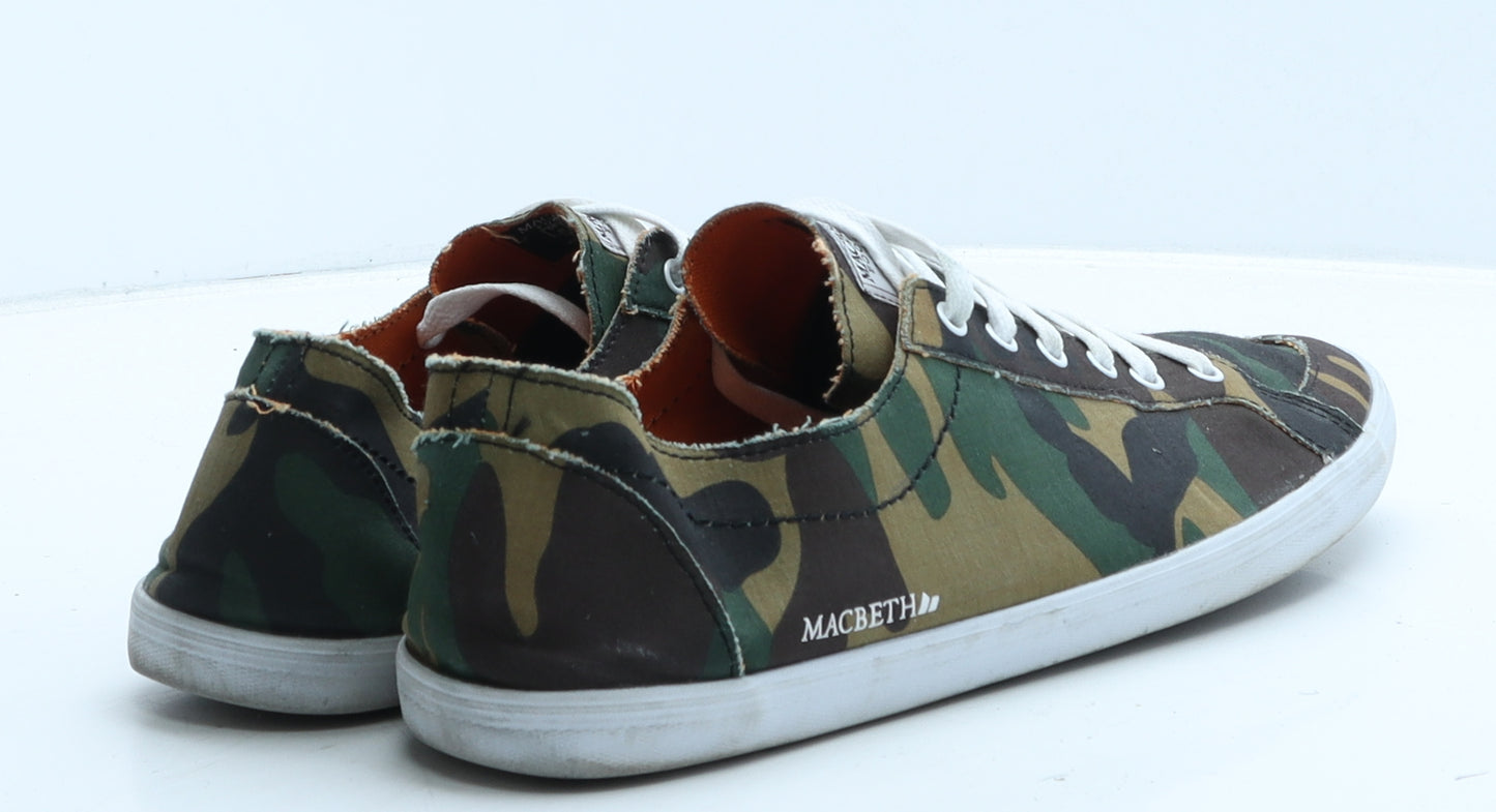 Macbeth Mens Green Camouflage Fabric Trainer UK 11 46