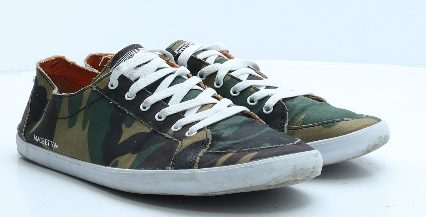 Macbeth Mens Green Camouflage Fabric Trainer UK 11 46