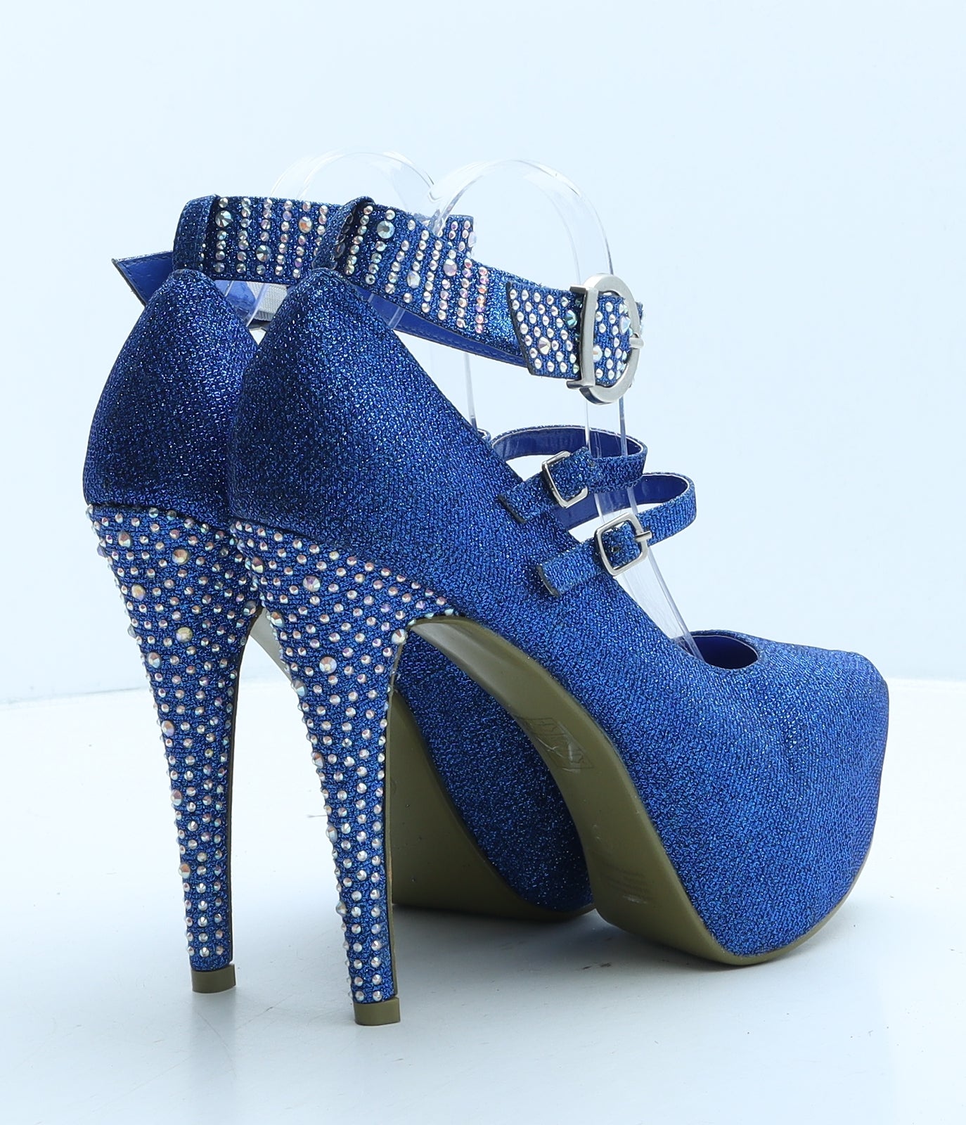 Glitz Womens Blue Synthetic Platform Heel UK 8 41