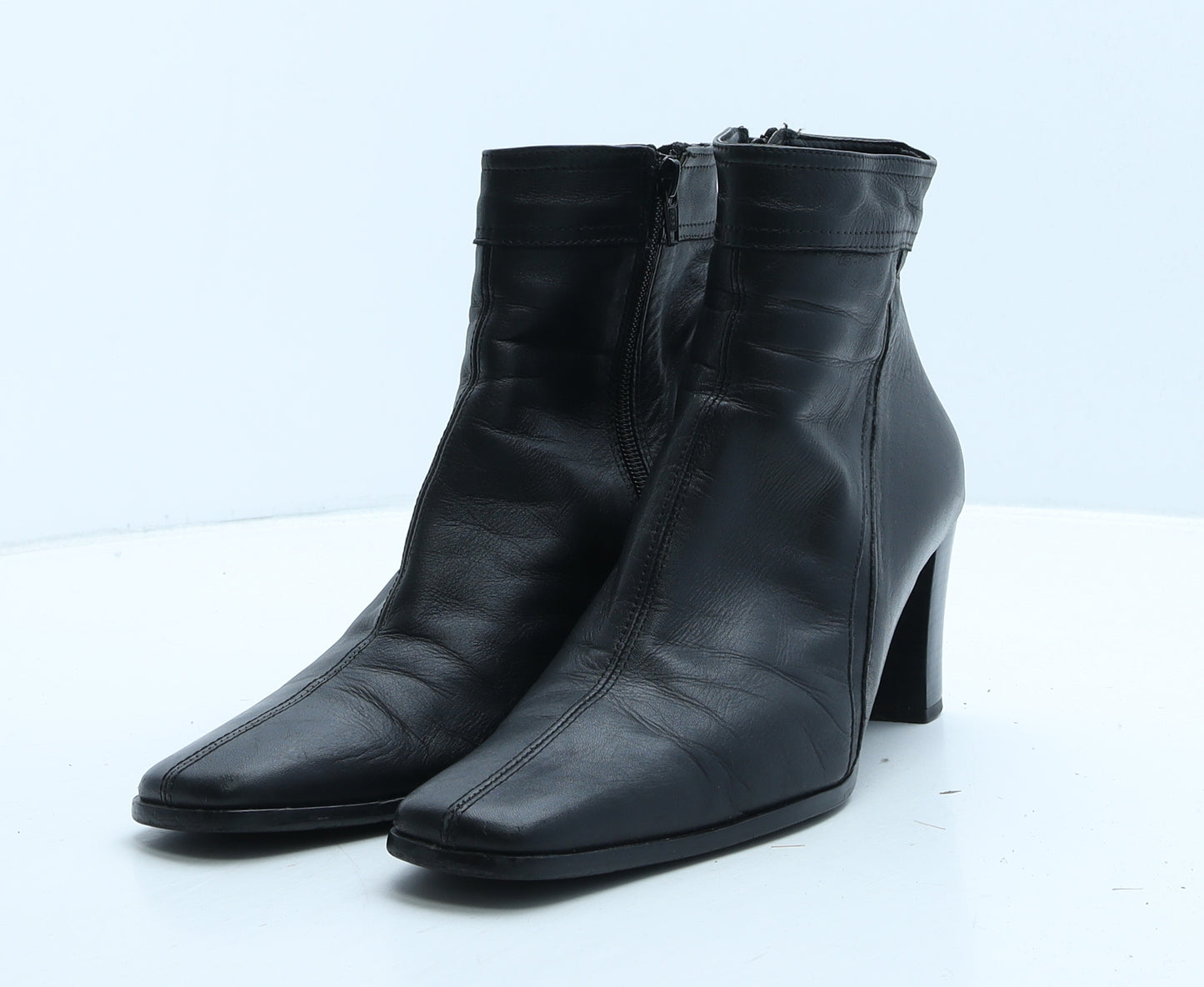 Lotus Womens Black Leather Bootie Boot UK 6