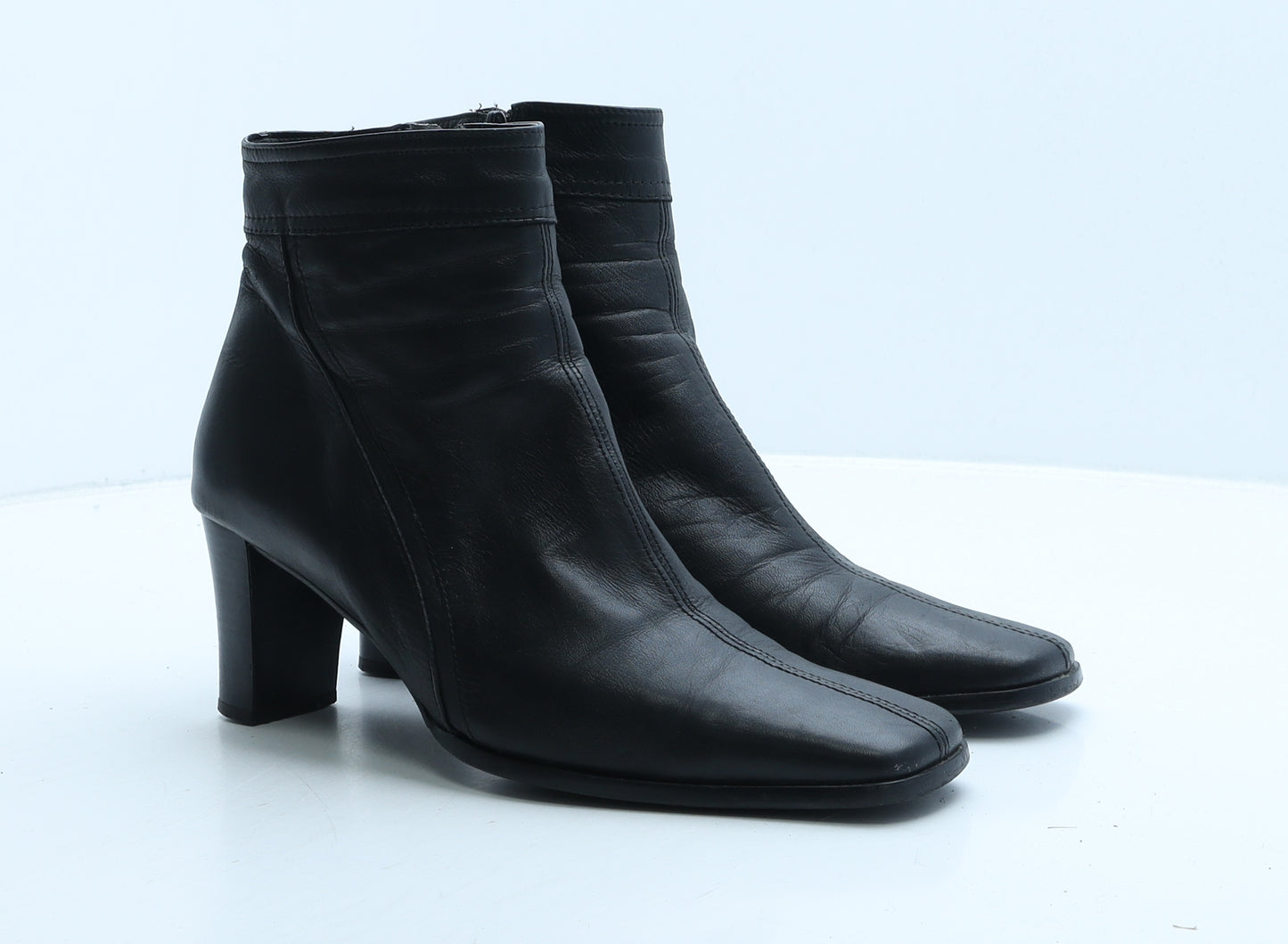 Lotus Womens Black Leather Bootie Boot UK 6