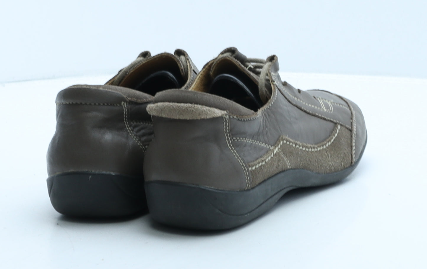 Padders Womens Brown Leather Trainer Casual UK 4