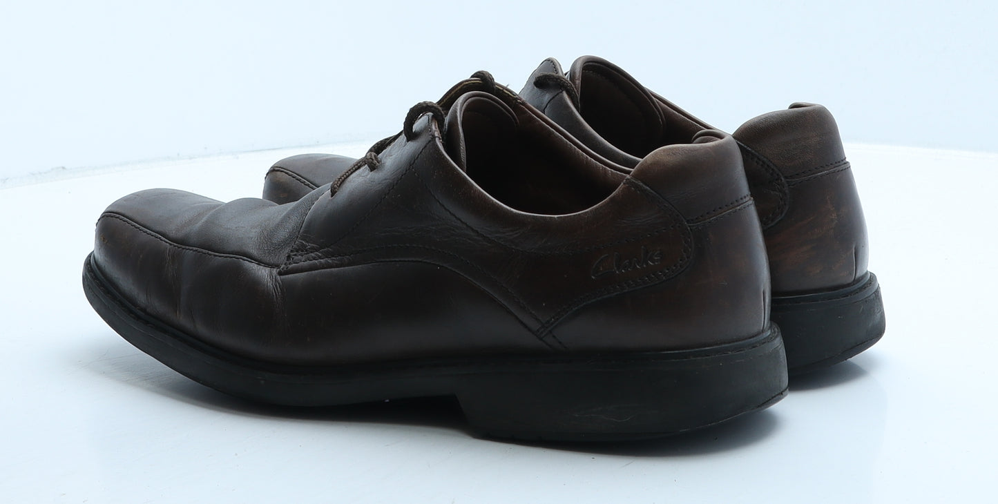 Clarks Mens Brown Leather Oxford Dress UK 10