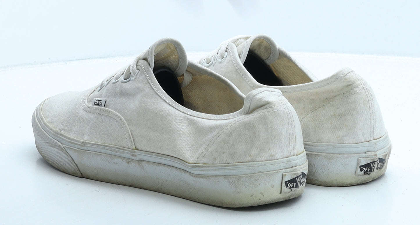 VANS Mens White Fabric Trainer UK 9