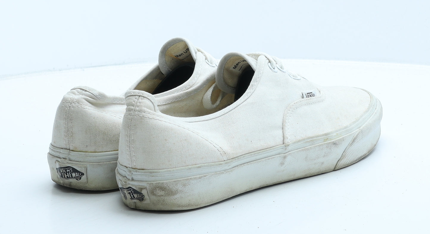 VANS Mens White Fabric Trainer UK 9