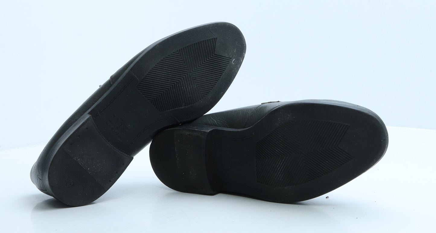 DB Mens Grey Leather Loafer Casual UK 10