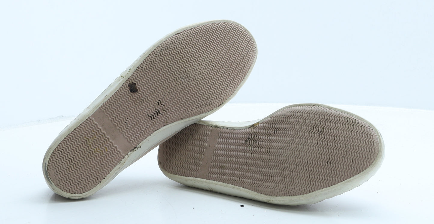 Marks and Spencer Womens Beige Colourblock Fabric Trainer Casual UK 6