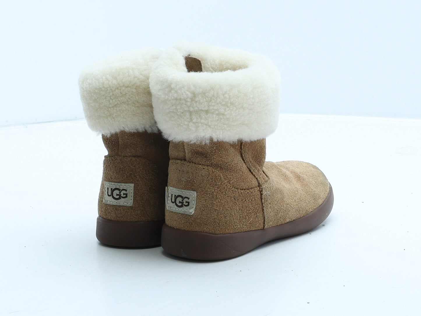 UGG Girls Brown Suede Shearling Style Boot UK 6 23