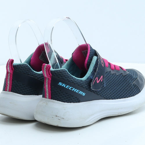 Skechers Girls Blue Fabric Trainer UK 12.5 31