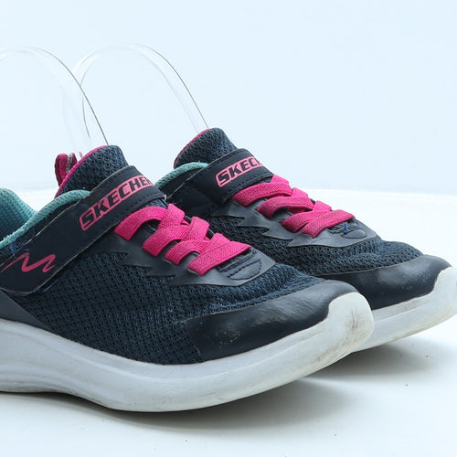 Skechers Girls Blue Fabric Trainer UK 12.5 31