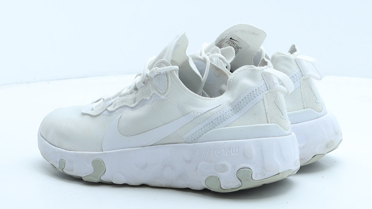 Nike Womens White Fabric Trainer UK 5.5 38.5 - Nike React