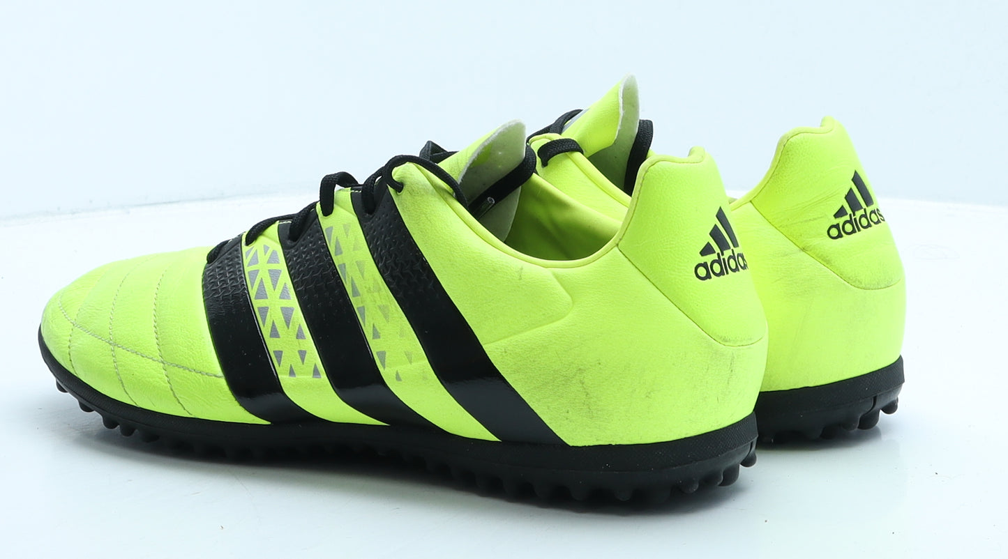 adidas Mens Green Striped Leather Trainer UK 11 46 - Astro turf boots