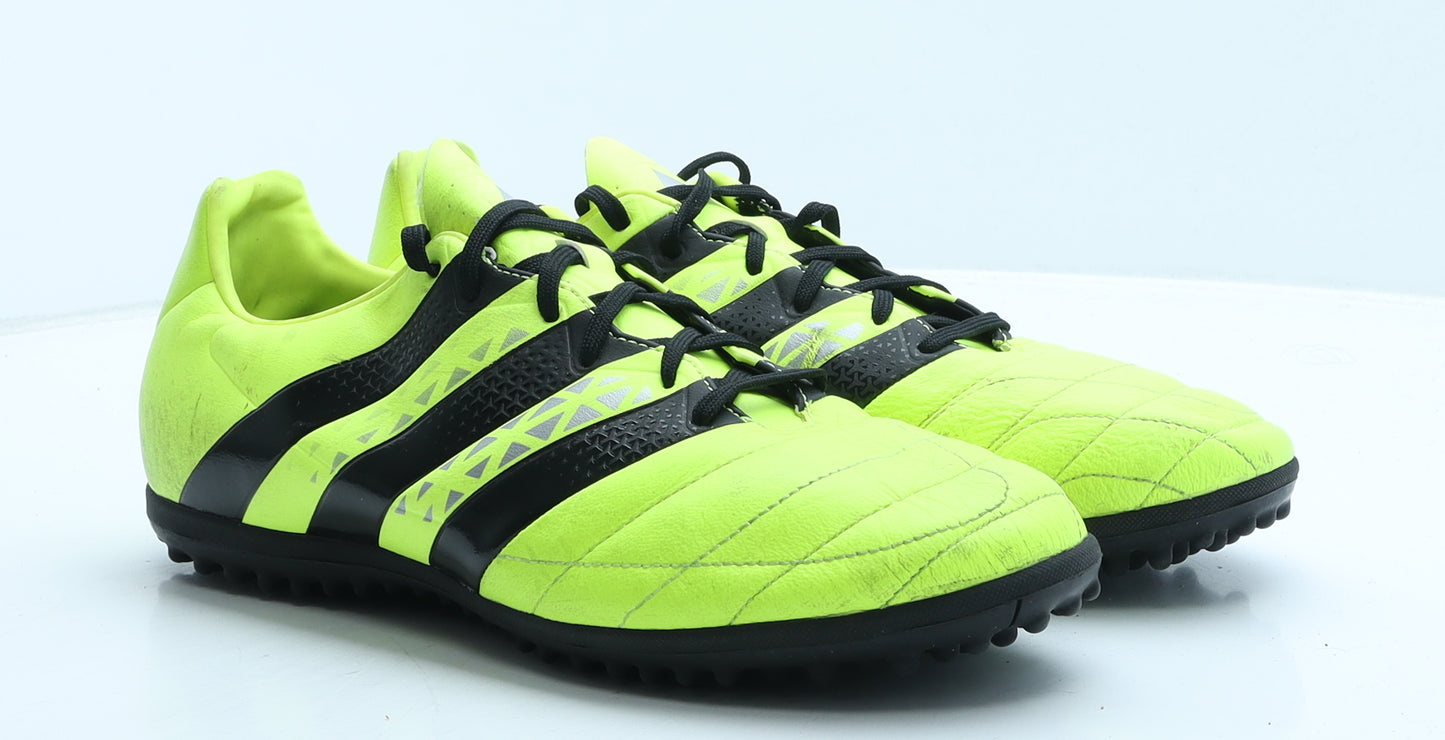 adidas Mens Green Striped Leather Trainer UK 11 46 - Astro turf boots
