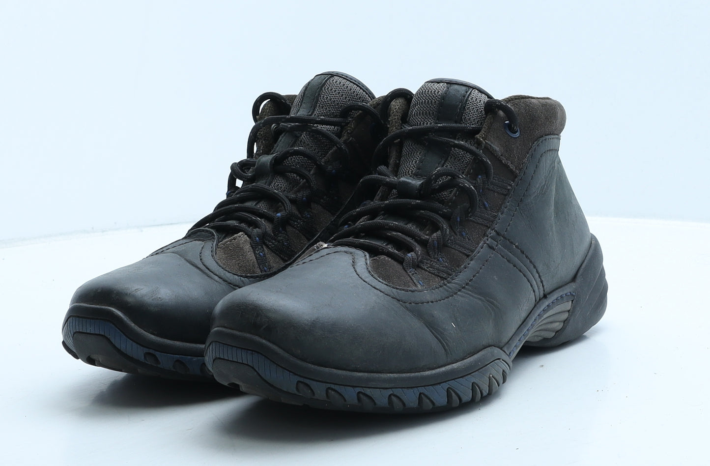 Clarks Mens Black Leather Combat Boot UK 10 - Air