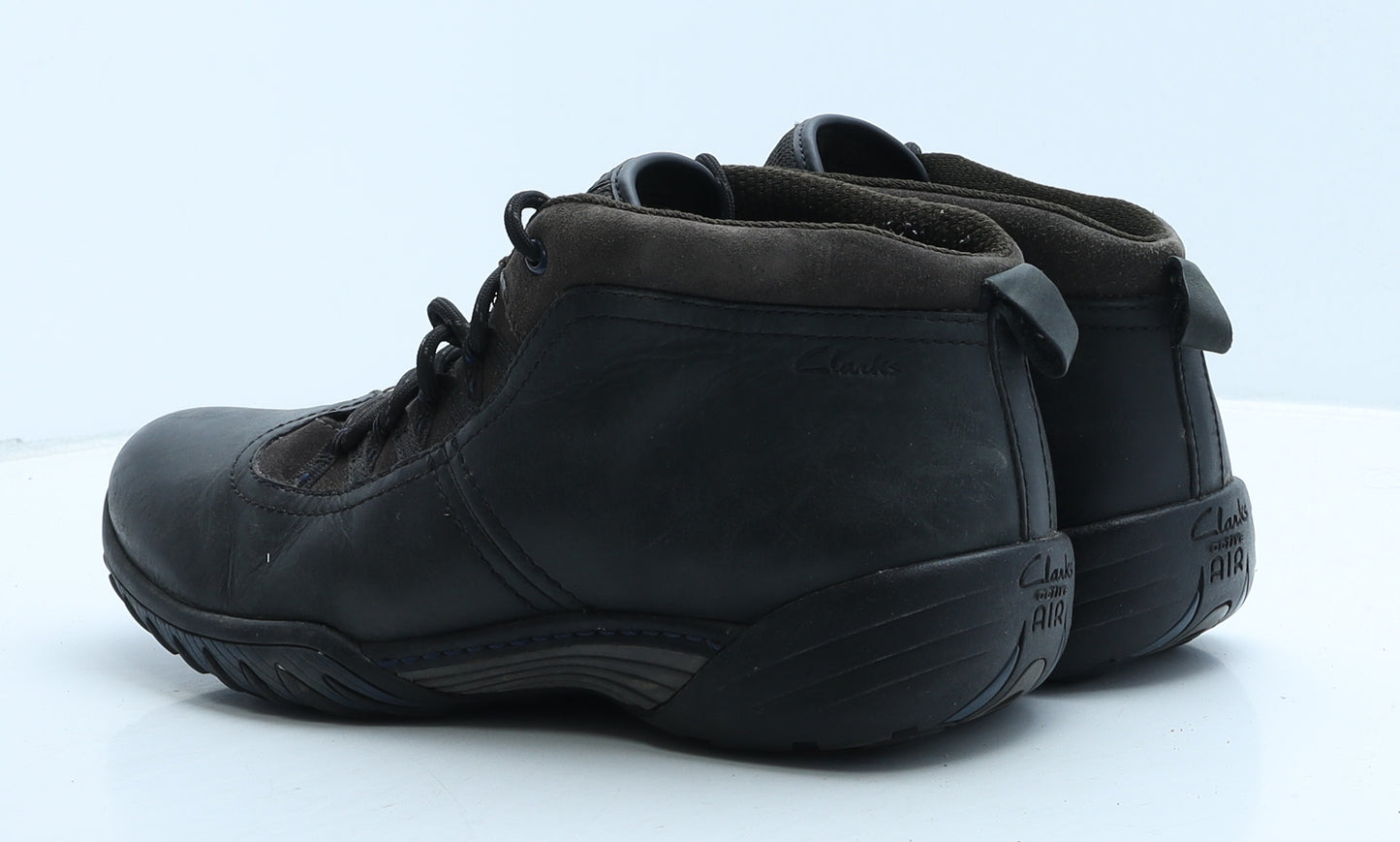 Clarks Mens Black Leather Combat Boot UK 10 - Air