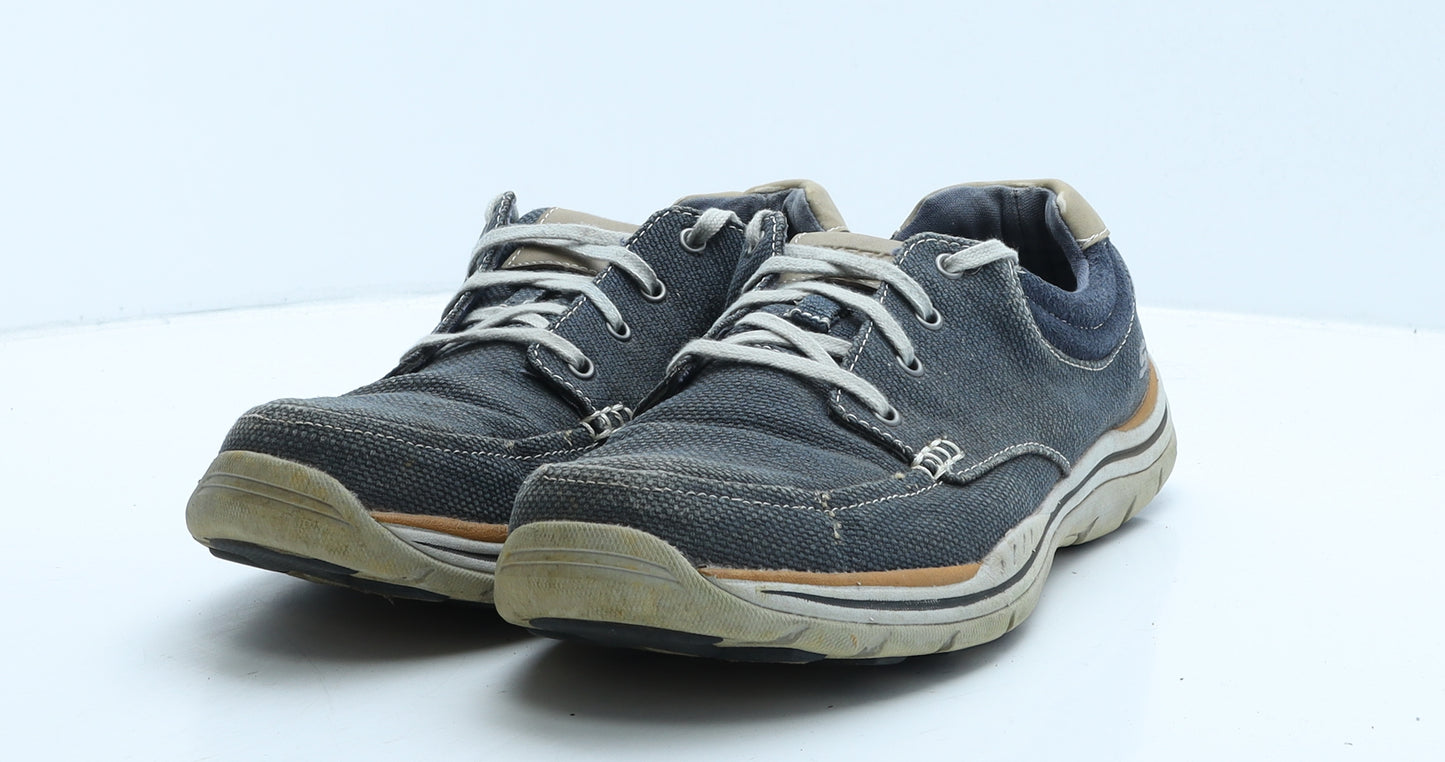 Skechers Mens Blue Fabric Trainer Casual UK 10 45
