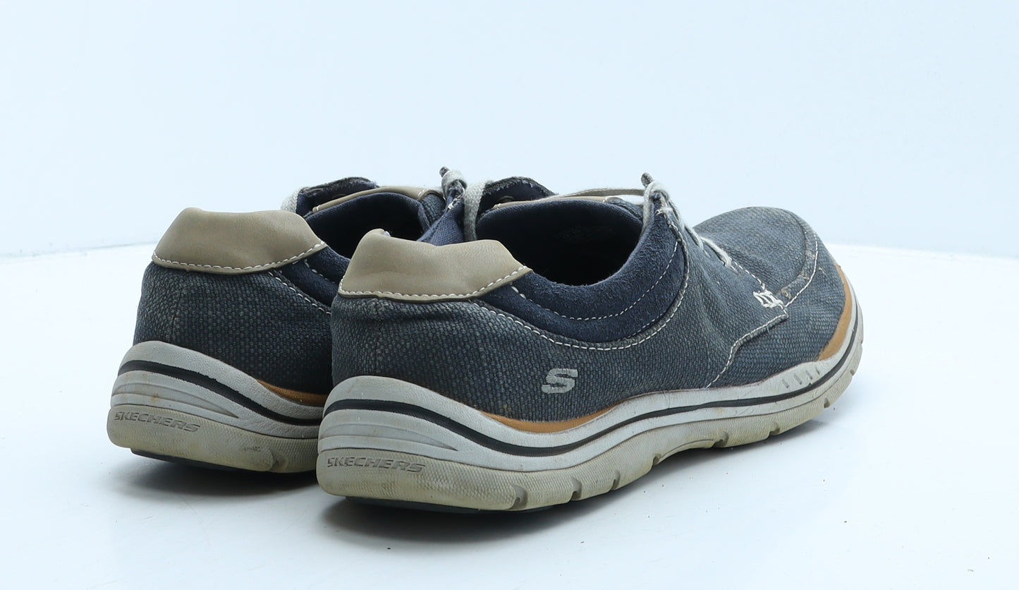 Skechers Mens Blue Fabric Trainer Casual UK 10 45